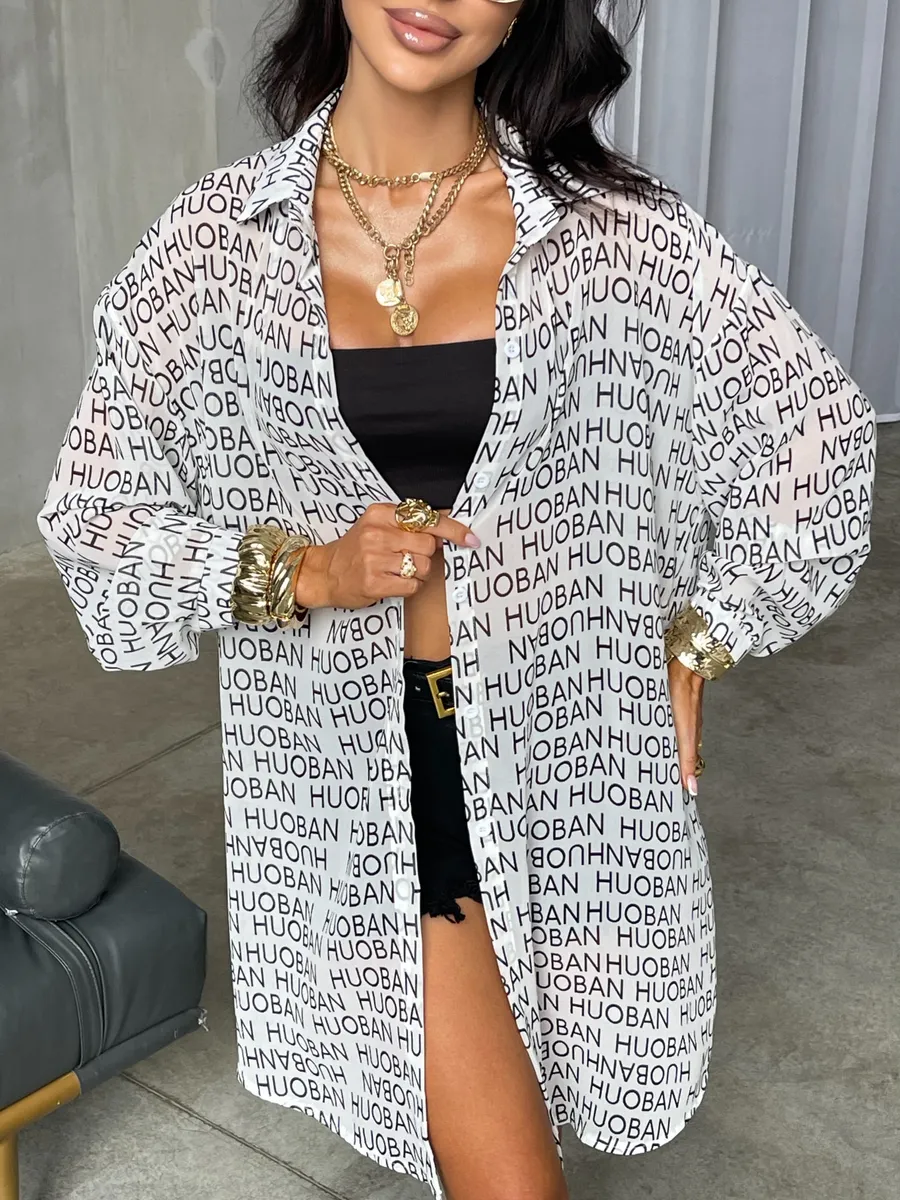 Рубашка оверсайз удлиненная