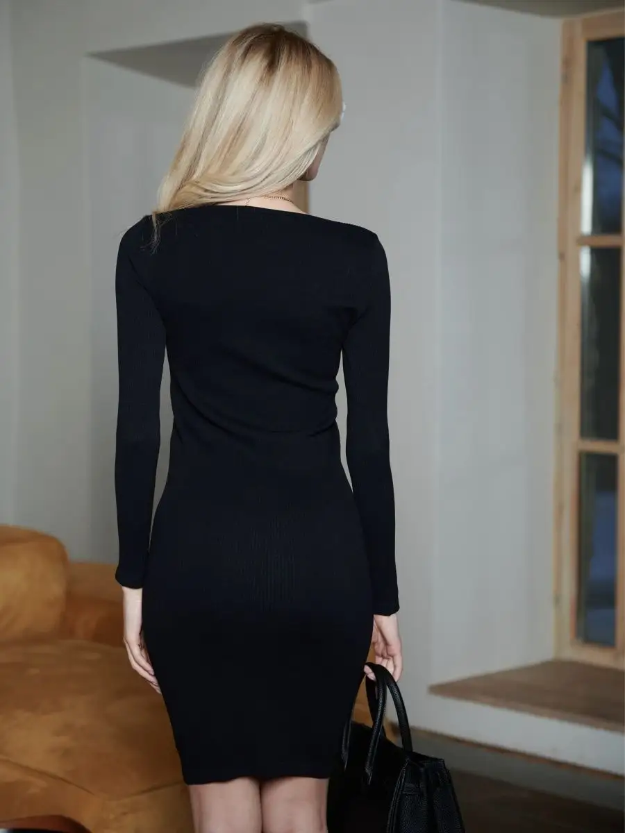 Черное платье вечернее короткое