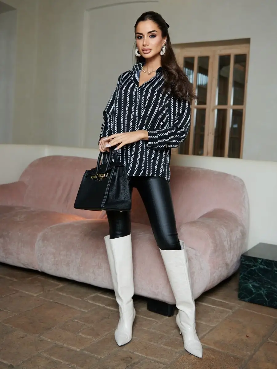 Блузка нарядная в полоску