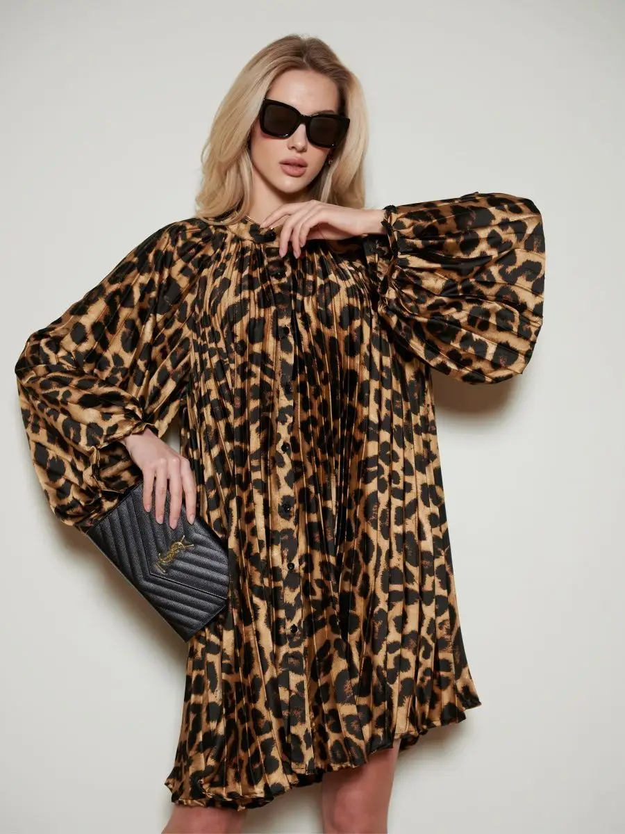Леопардовое платье праздничное вечернее