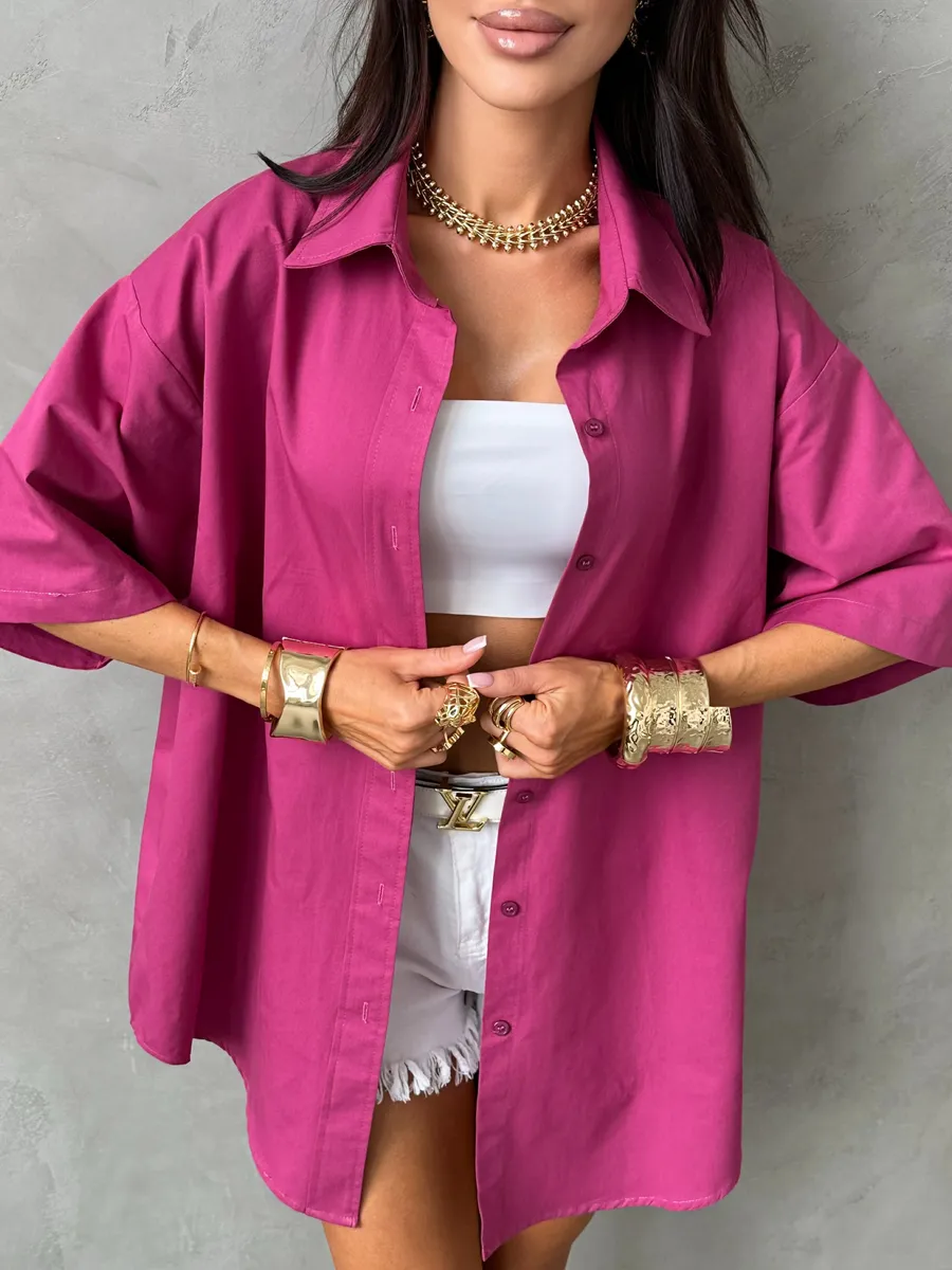 Рубашка оверсайз удлиненная