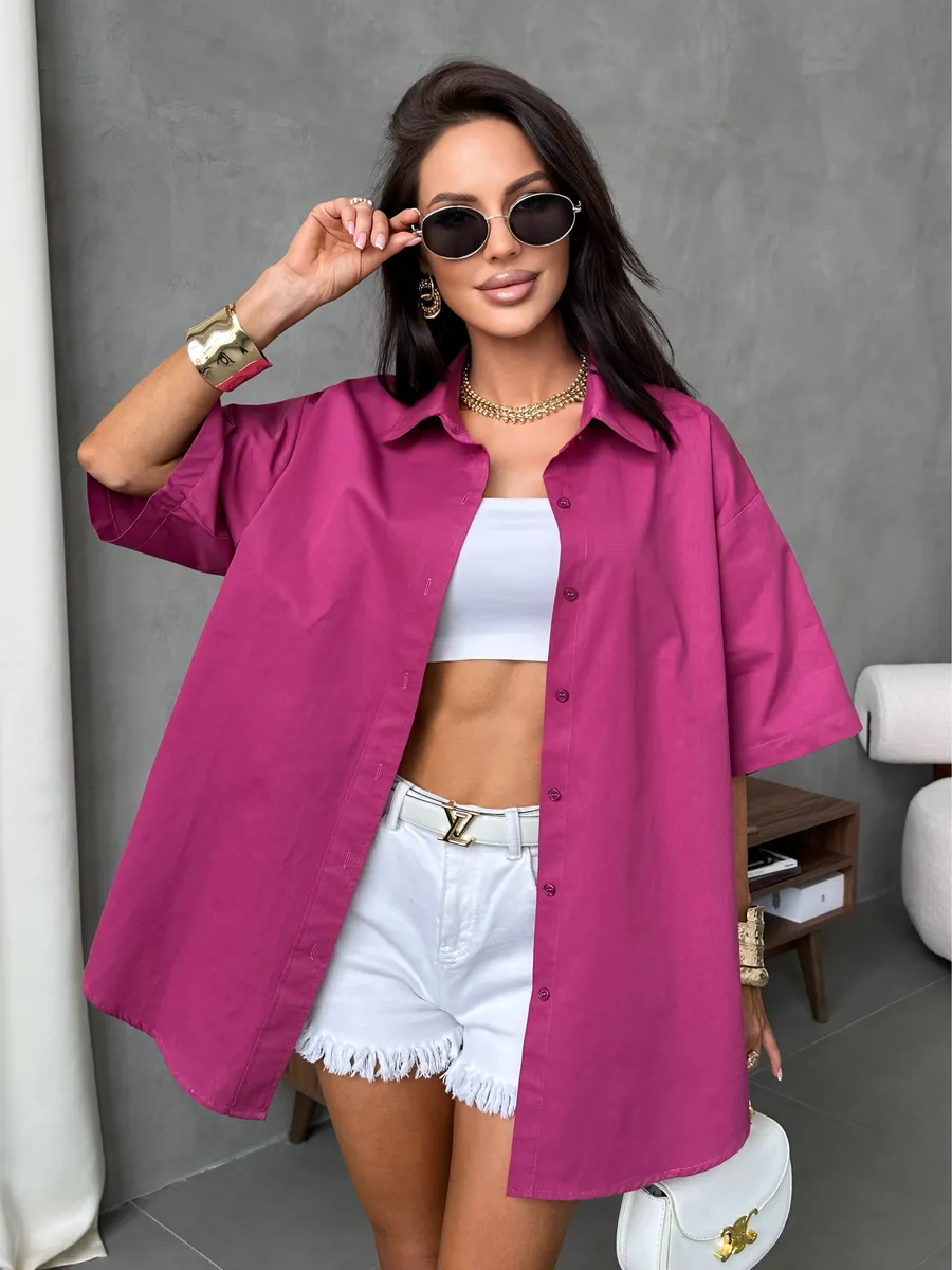 Рубашка оверсайз удлиненная