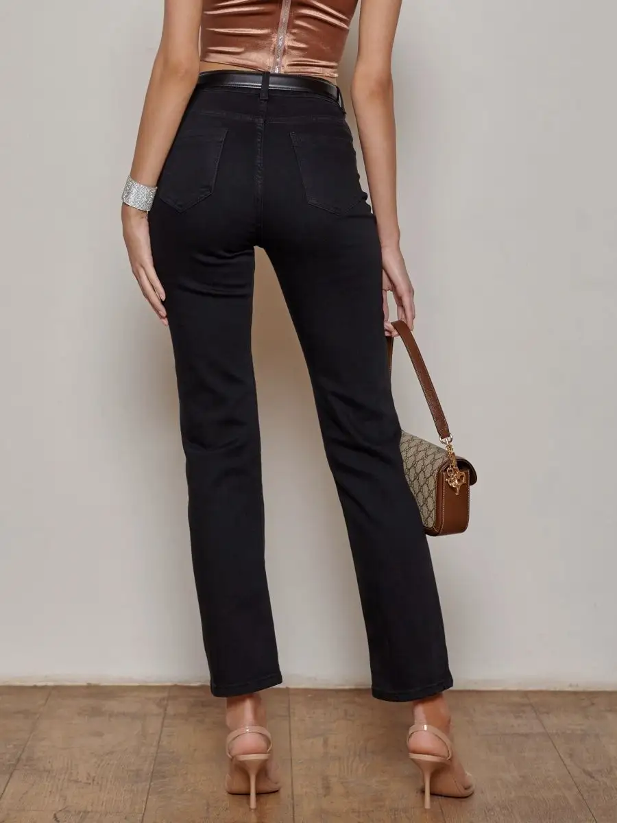 Джинсы прямые укороченные капри