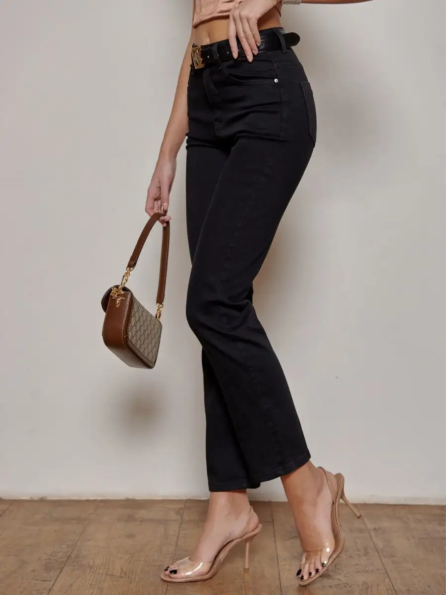 Джинсы прямые укороченные капри