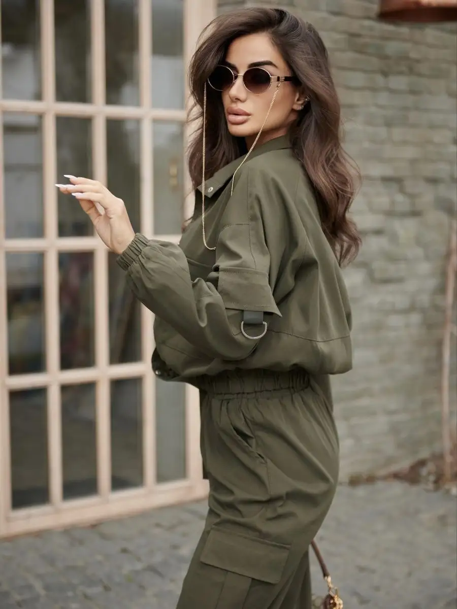 Куртка оверсайз укороченная