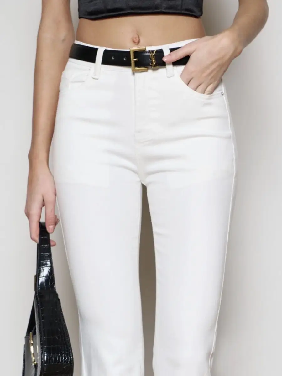 Джинсы с высокой посадкой пушап клеш