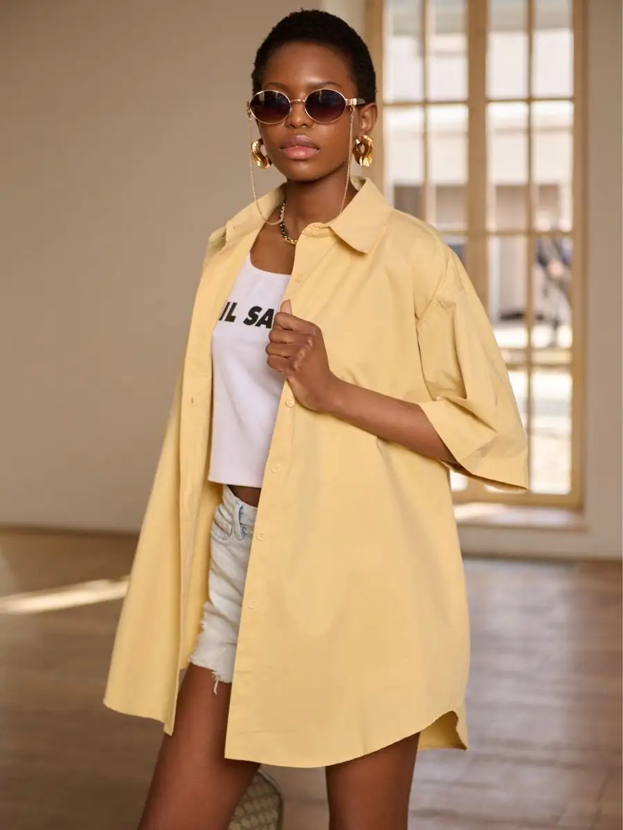 Рубашка оверсайз удлиненная