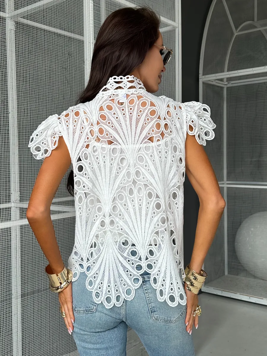 Белая блузка летняя нарядная