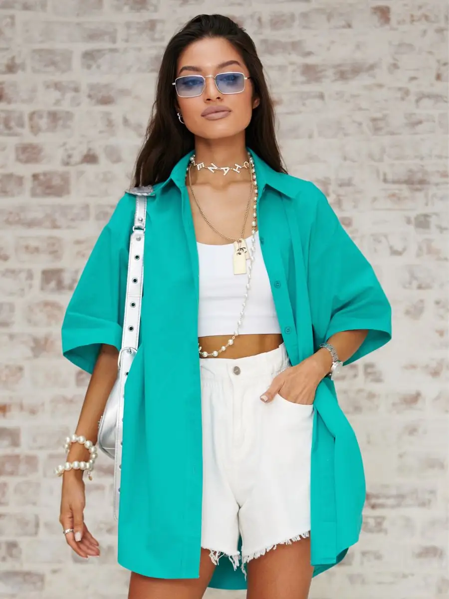 Рубашка оверсайз удлиненная