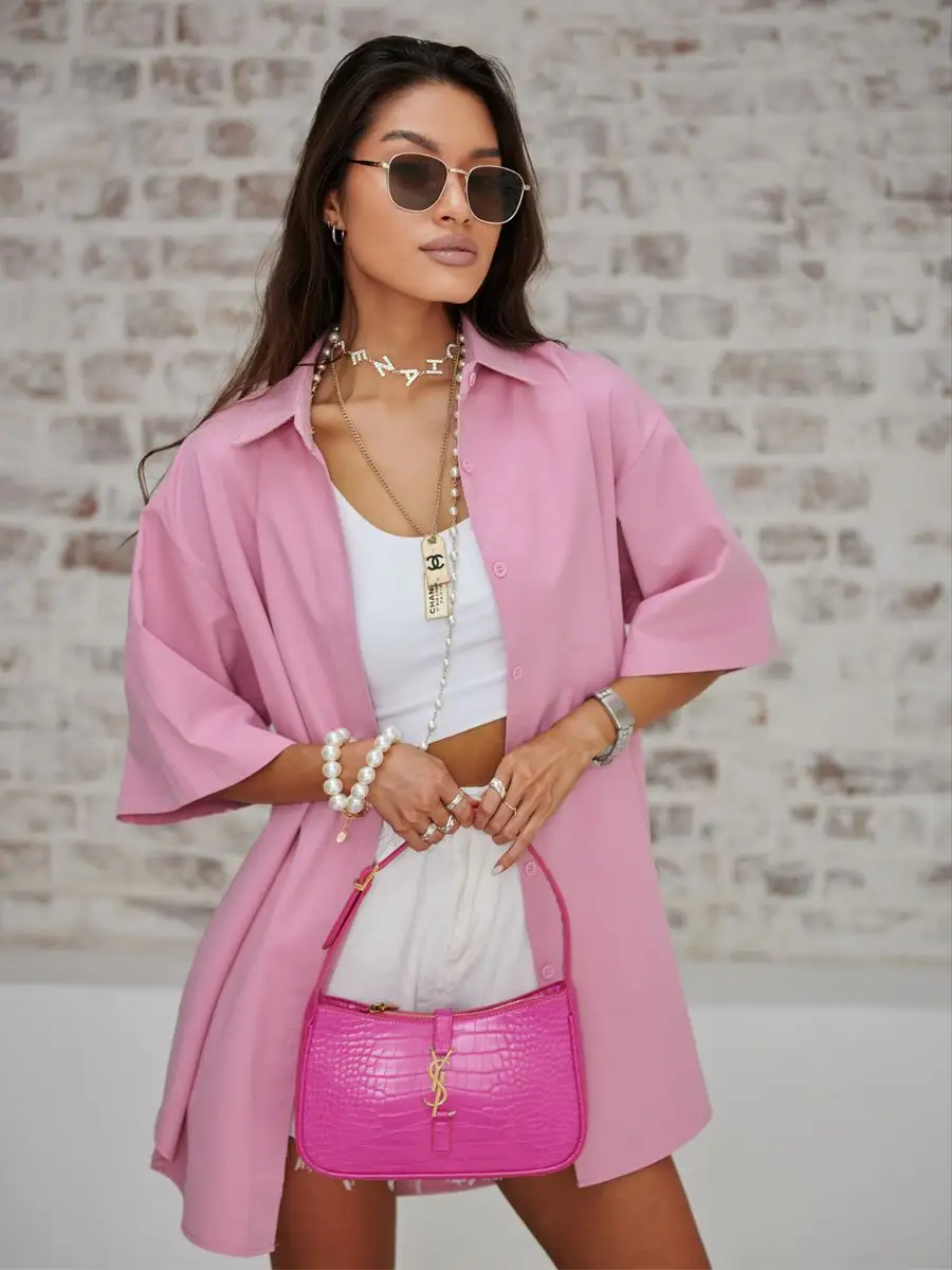 Рубашка оверсайз удлиненная