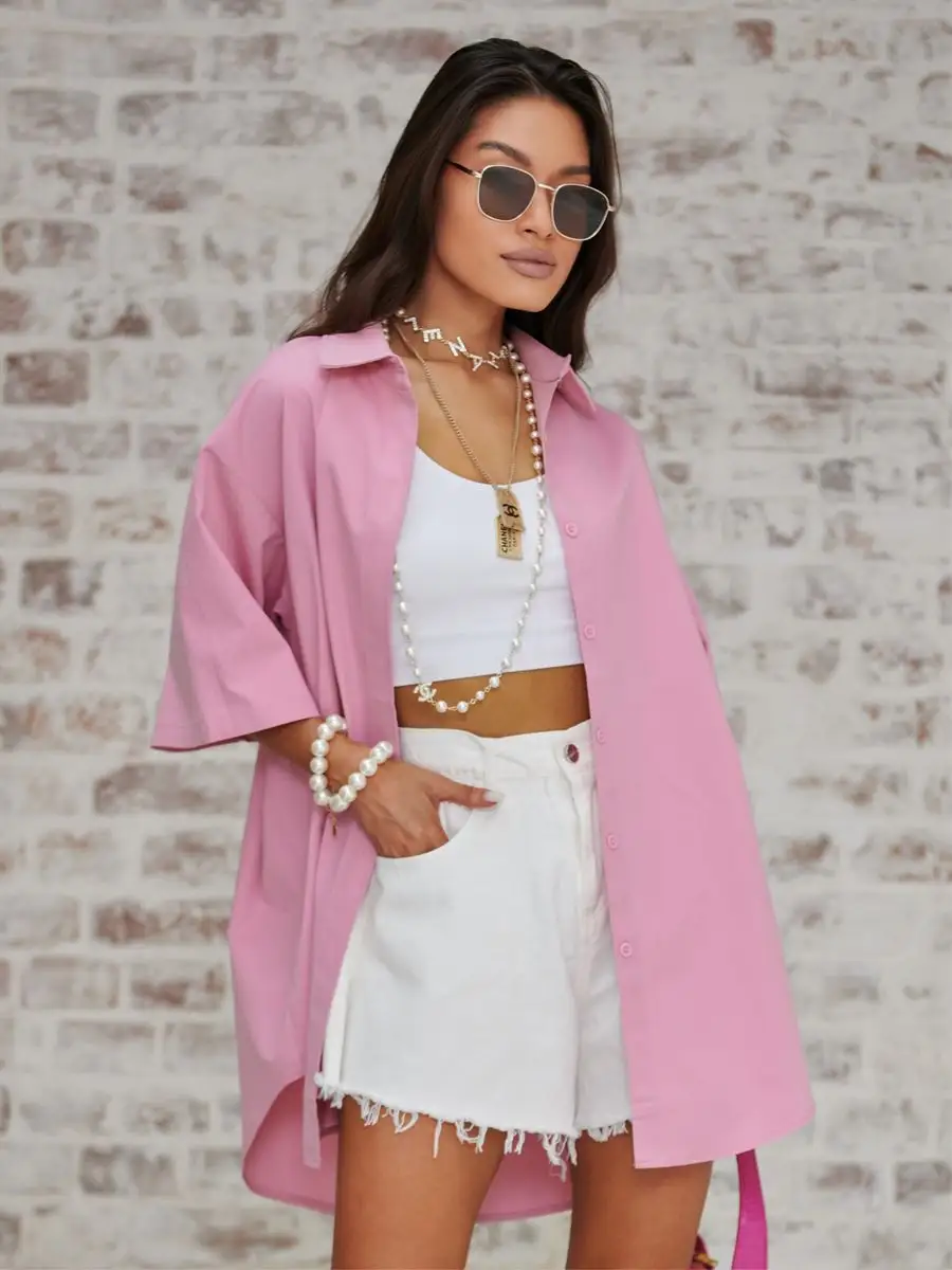 Рубашка оверсайз удлиненная