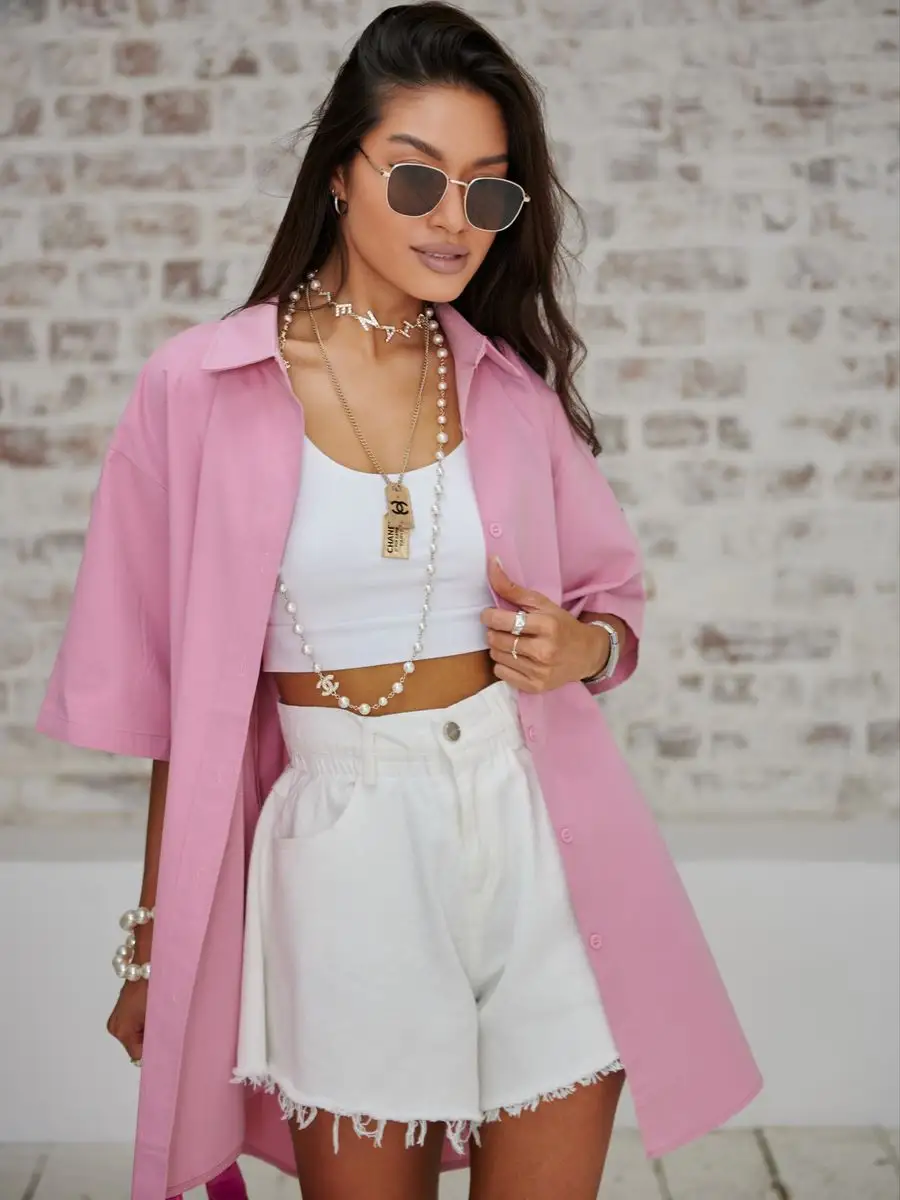 Рубашка оверсайз удлиненная