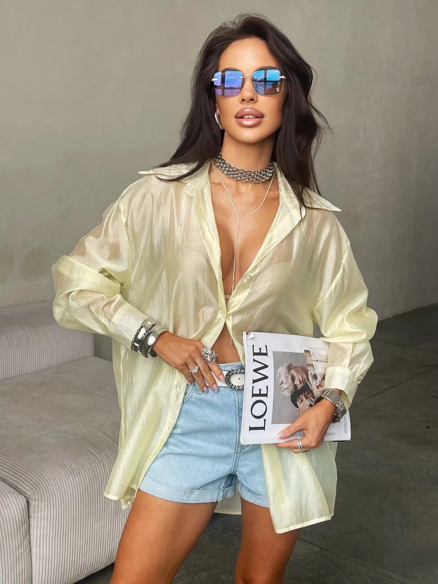 Рубашка оверсайз удлиненная