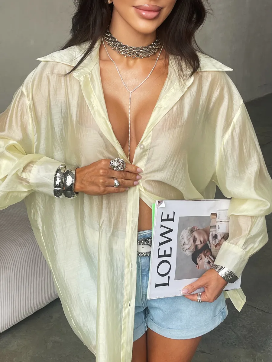 Рубашка оверсайз удлиненная