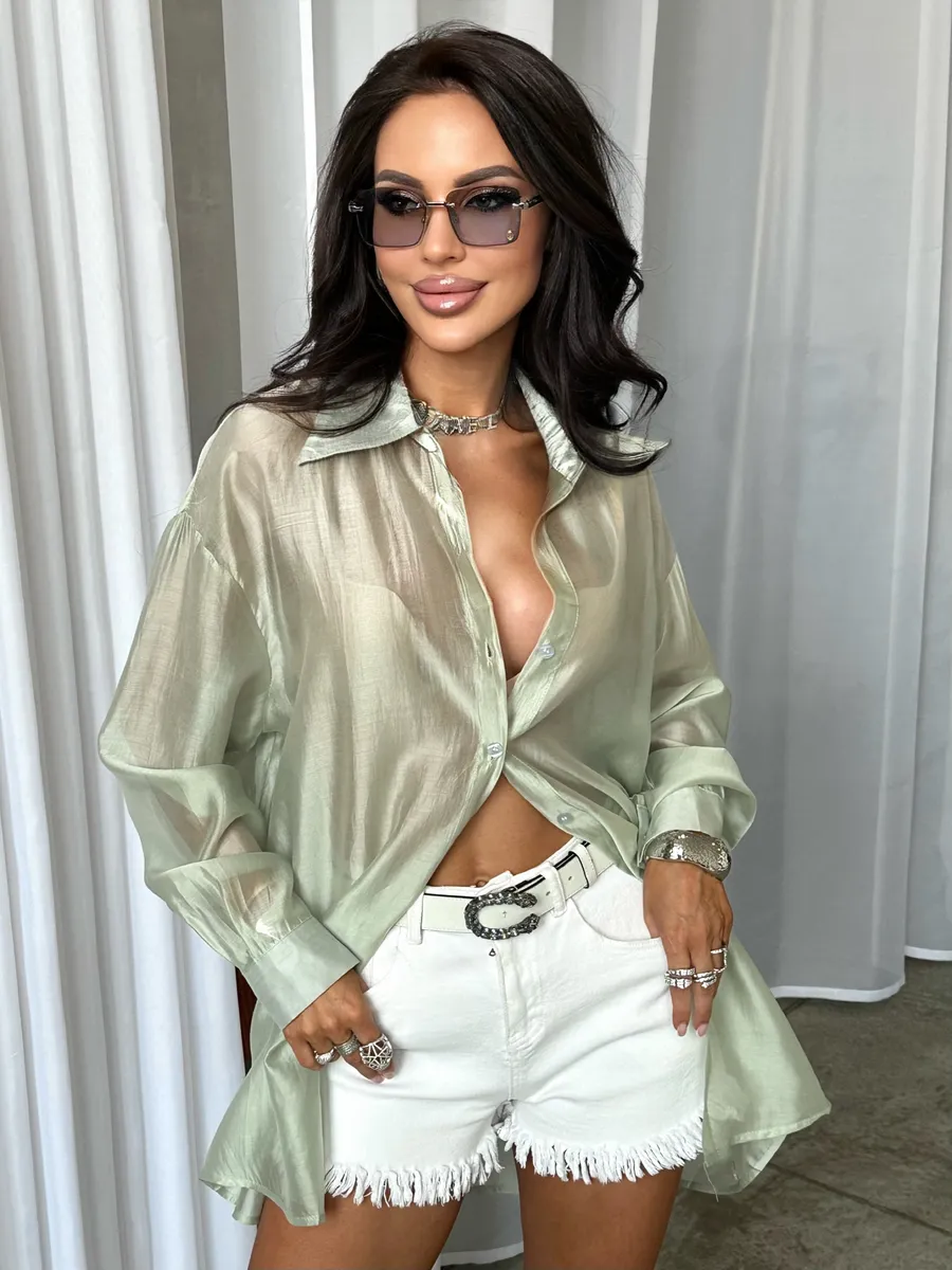 Рубашка оверсайз удлиненная