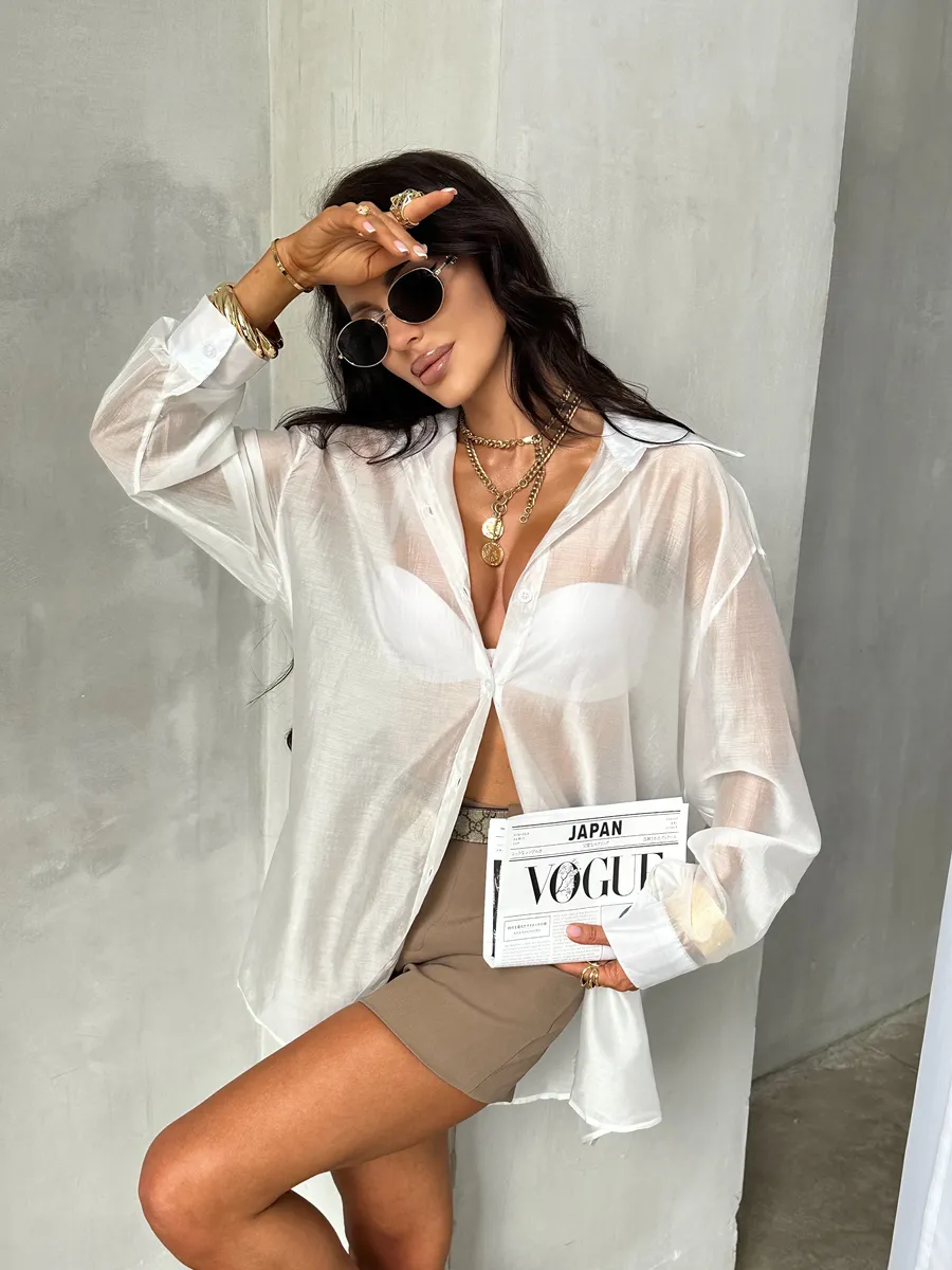 Рубашка оверсайз удлиненная