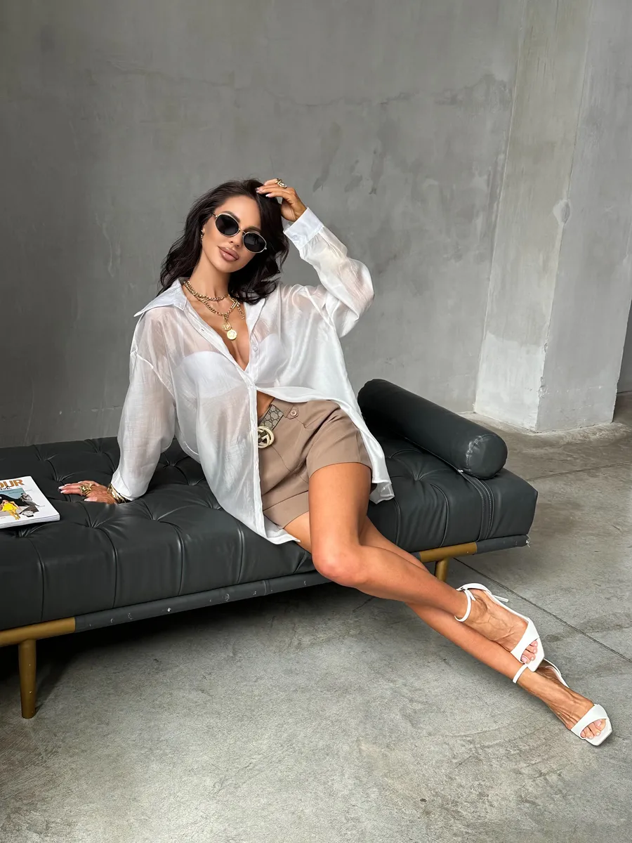 Рубашка оверсайз удлиненная