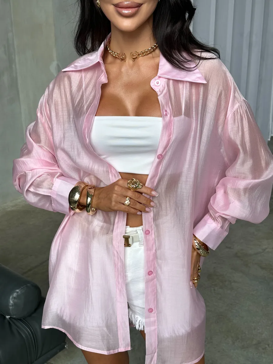 Рубашка оверсайз удлиненная