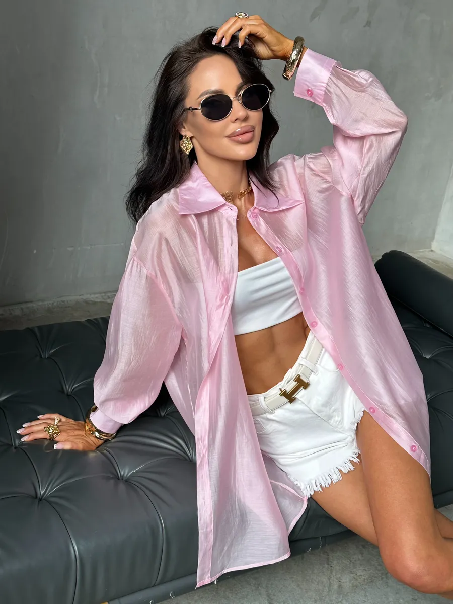 Рубашка оверсайз удлиненная