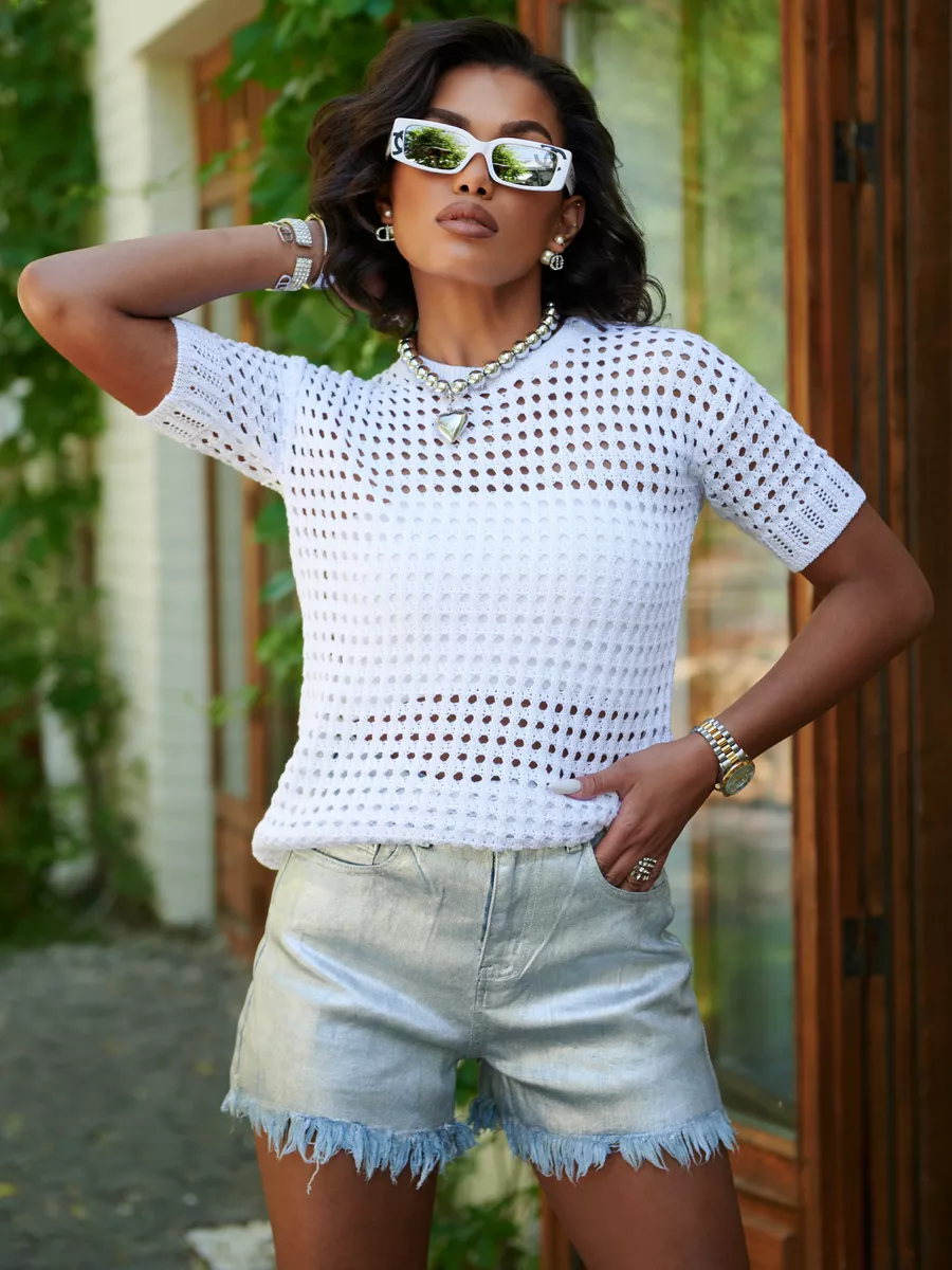 Кофта сетка полупрозрачная летняя