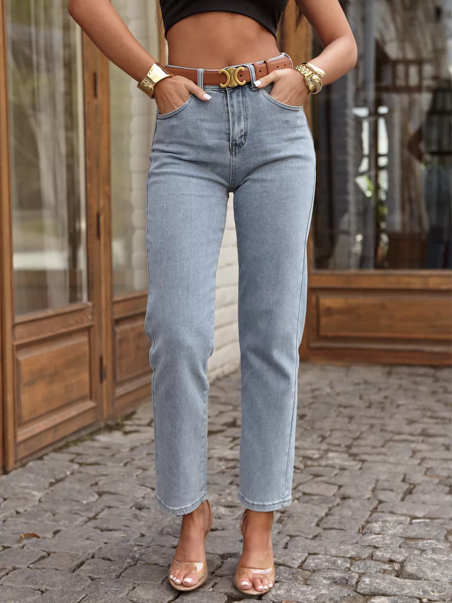 Джинсы прямые укороченные капри