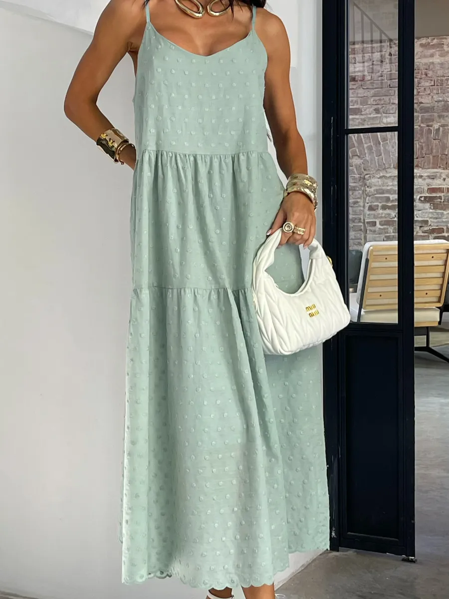 Мятное сарафан летний миди