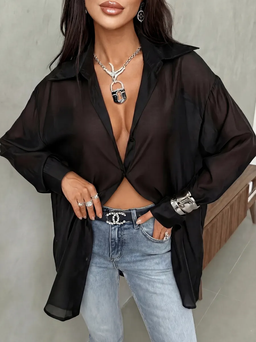 Рубашка оверсайз удлиненная