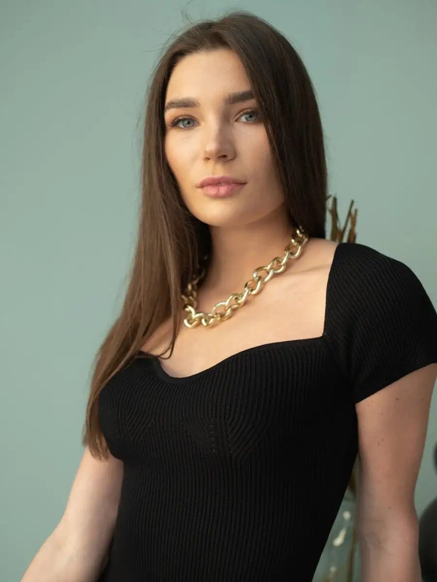 Черная блузка женская с коротким рукавом офисная школьная нарядная