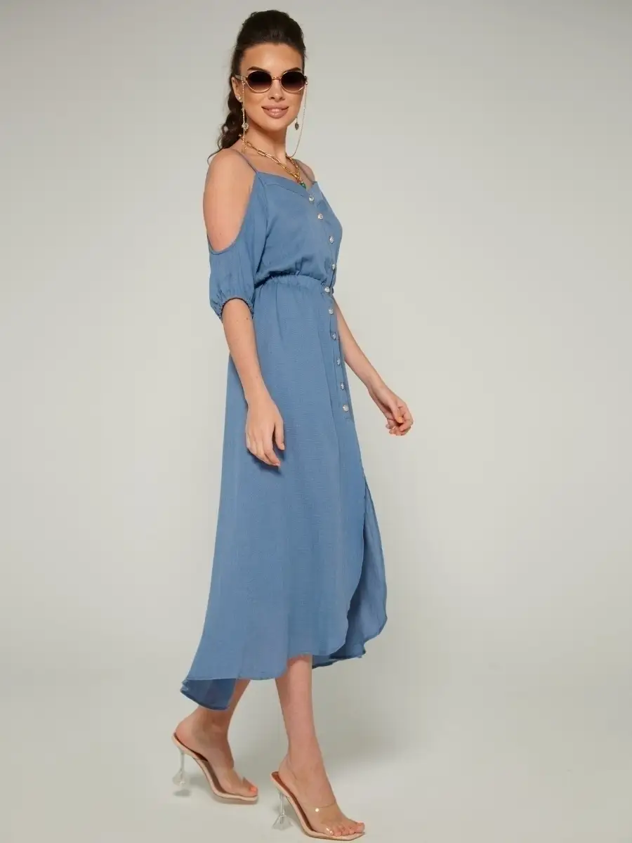 Синее платье летнее нарядное