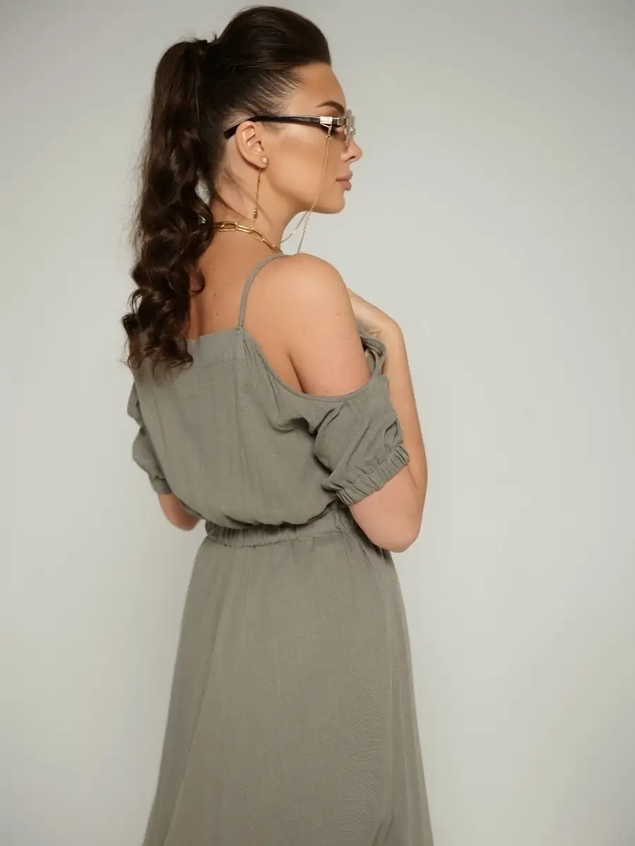 Хаки платье летнее нарядное