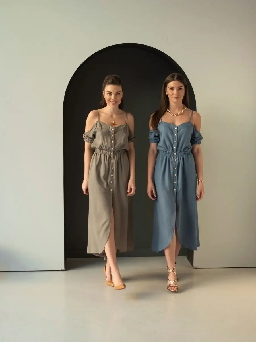 Хаки платье летнее нарядное