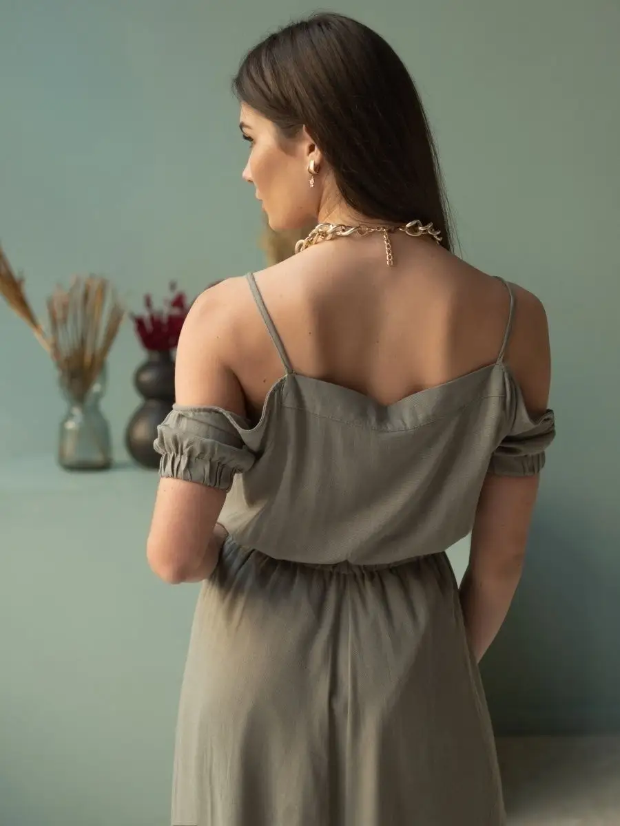 Хаки платье летнее нарядное