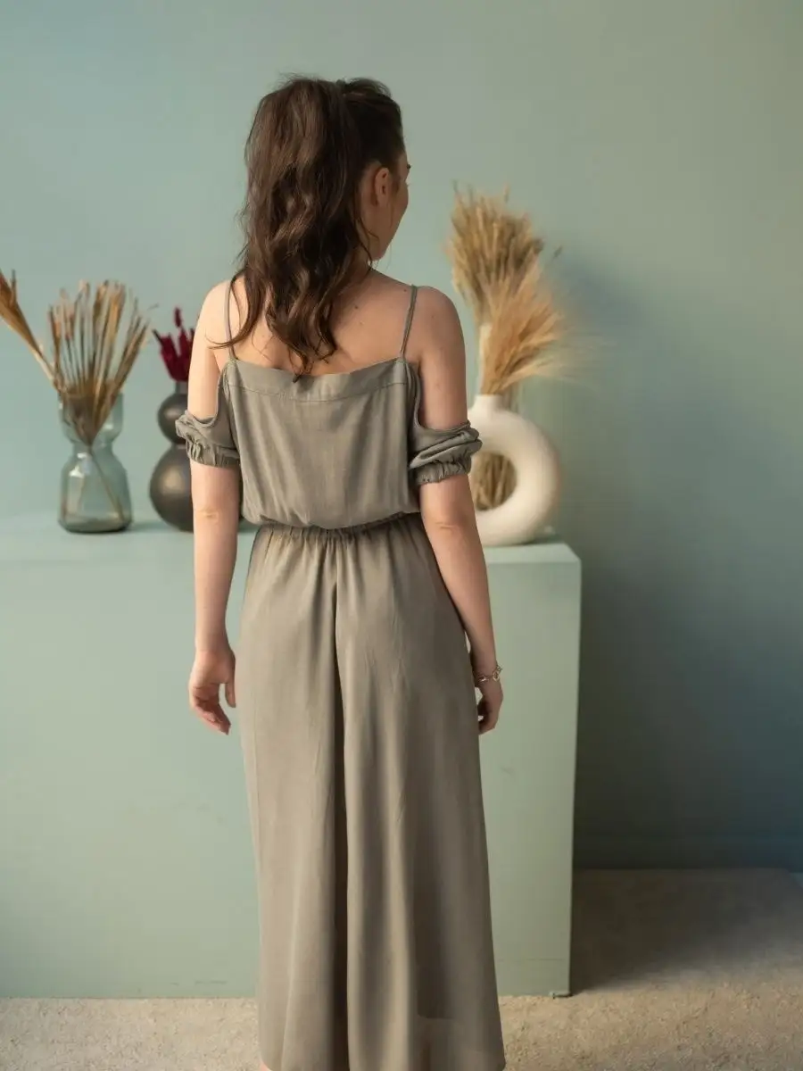 Хаки платье летнее нарядное