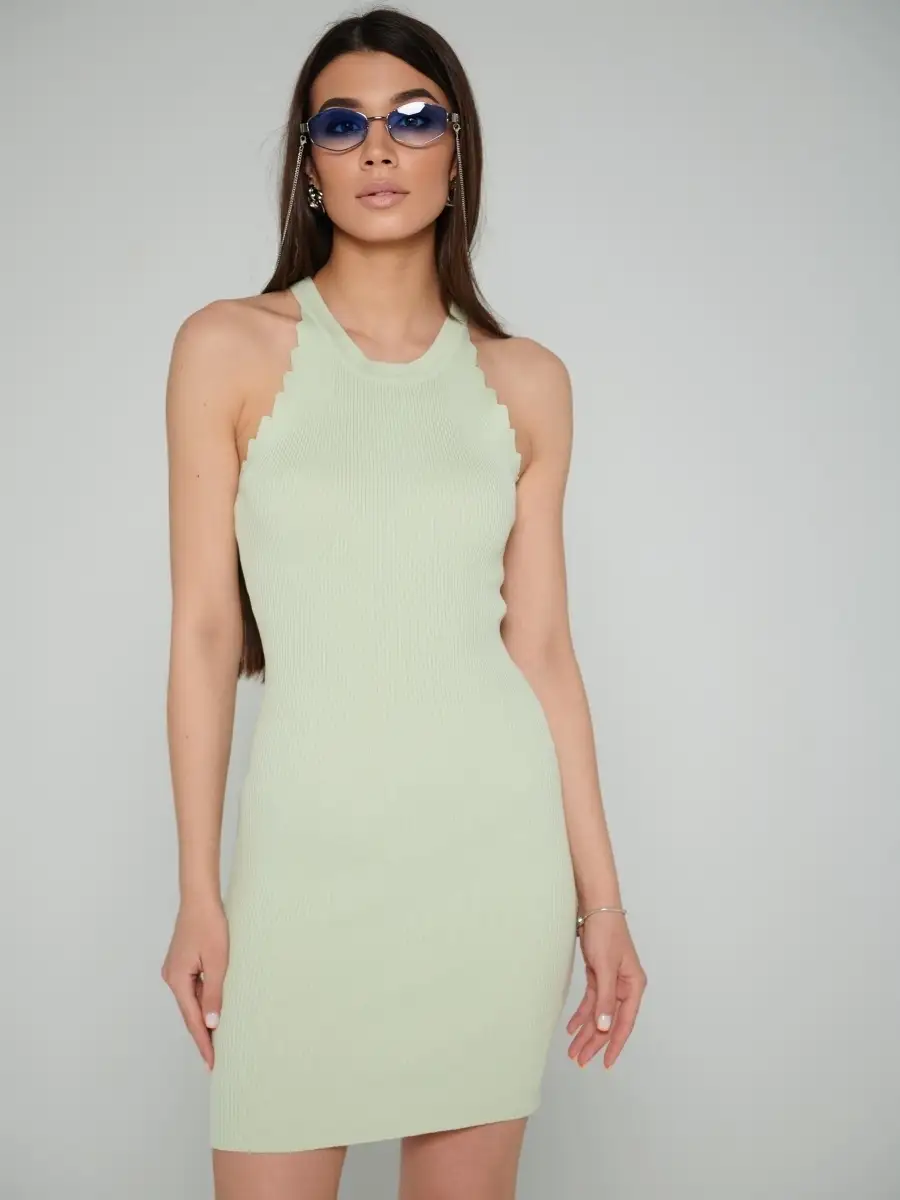 Ментоловое платье