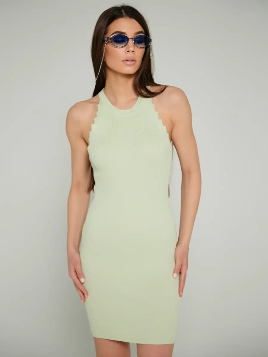 Ментоловое платье