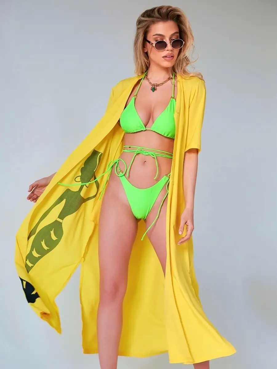 Желтое платье рубашка летнее женское