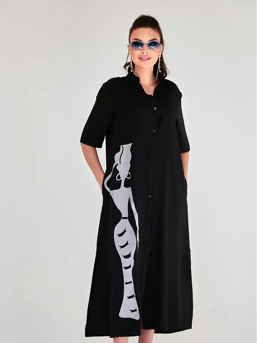 Платье рубашка летнее женское