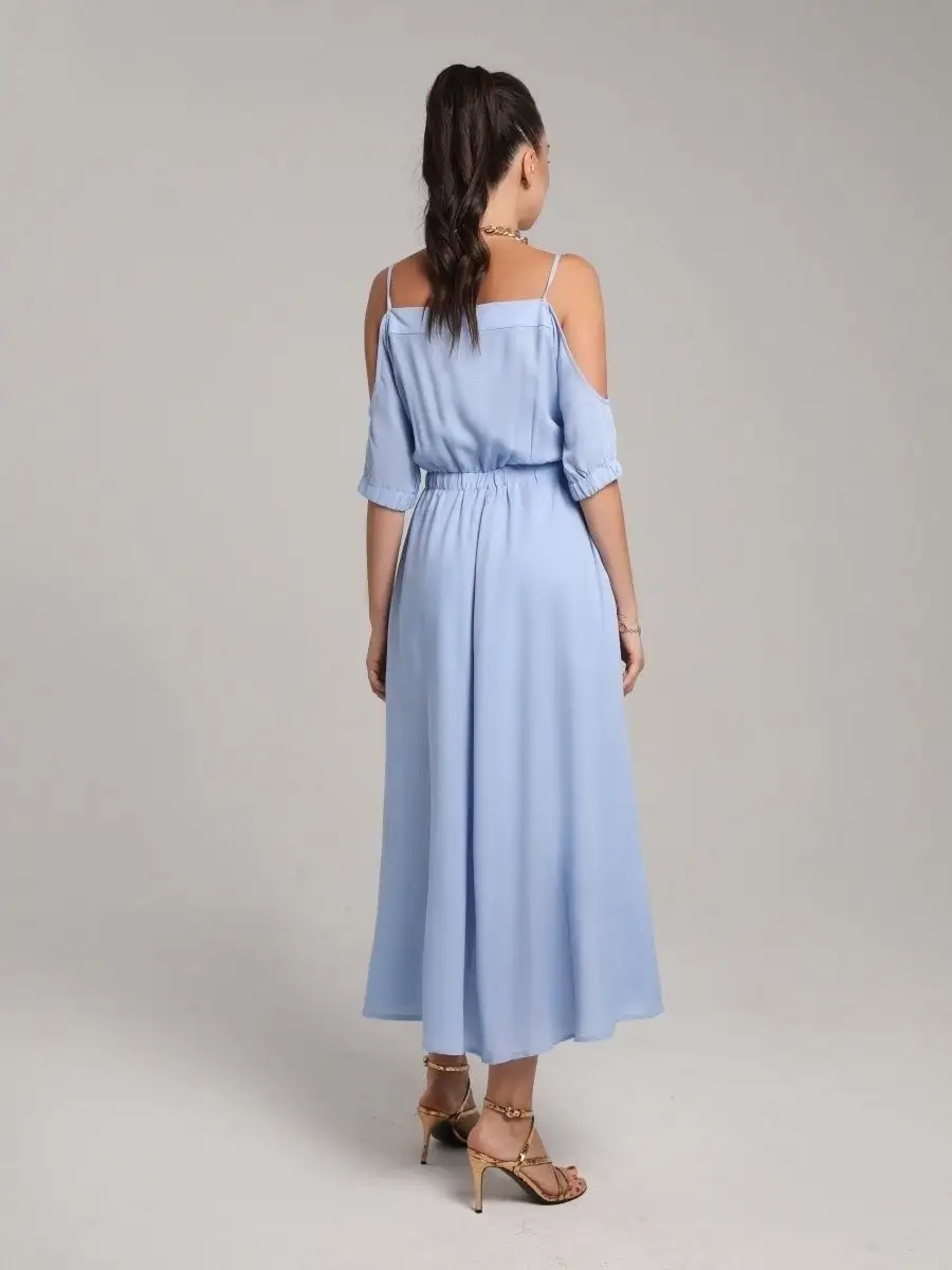 Голубое платье летнее нарядное