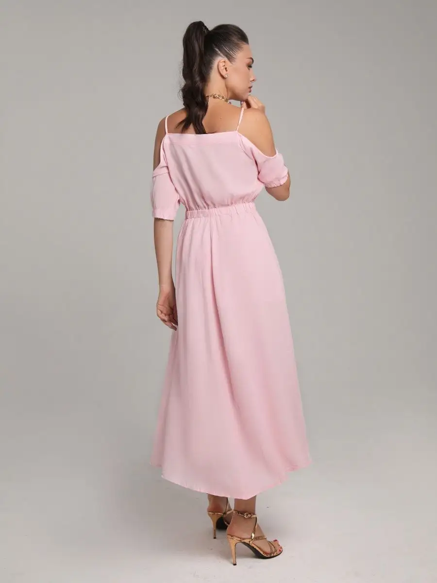 Розовое платье летнее нарядное