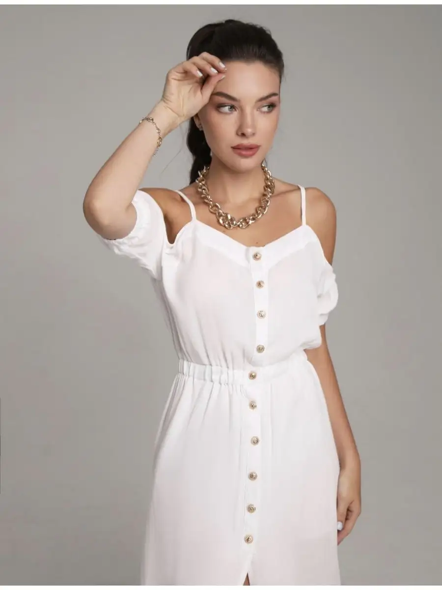 Белое платье летнее нарядное