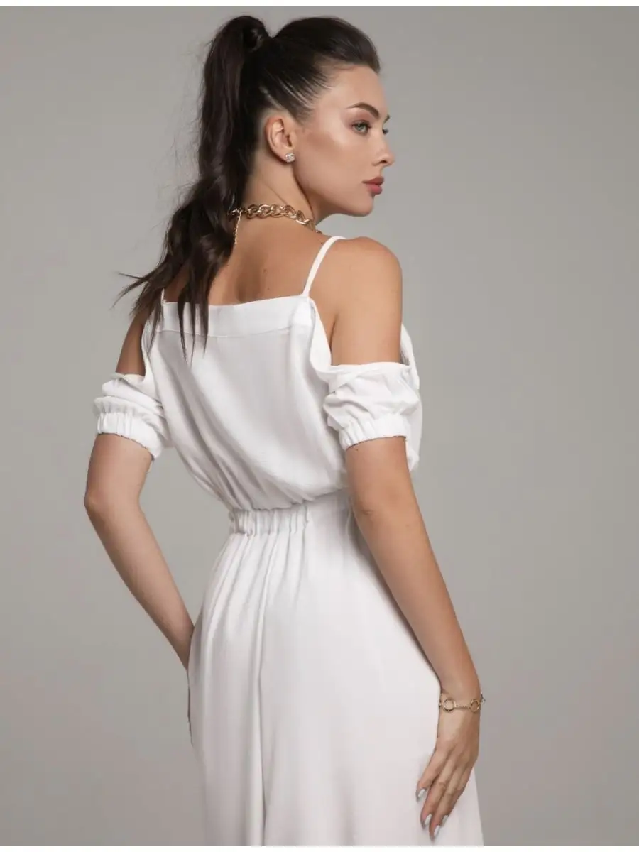 Белое платье летнее нарядное