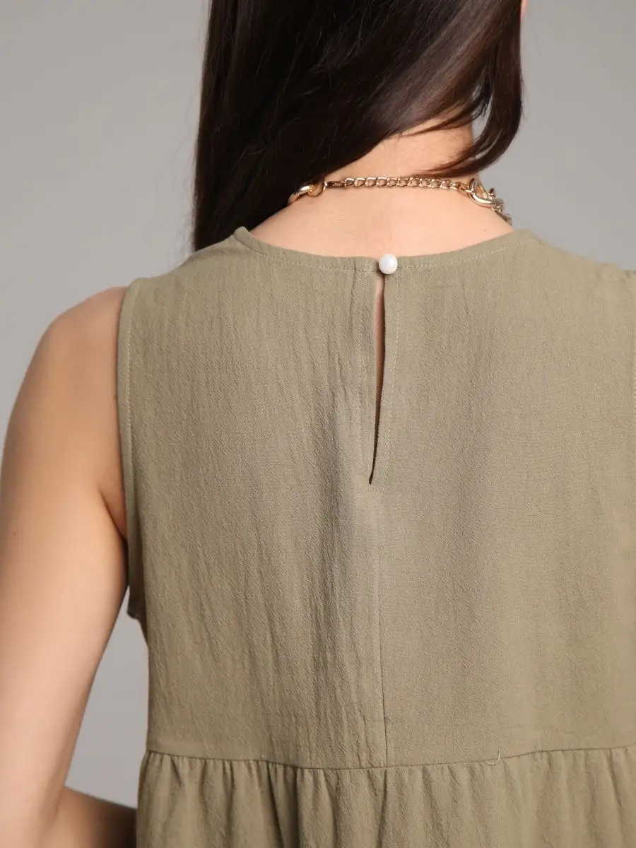 Хаки платье женское сарафан летнее нарядное