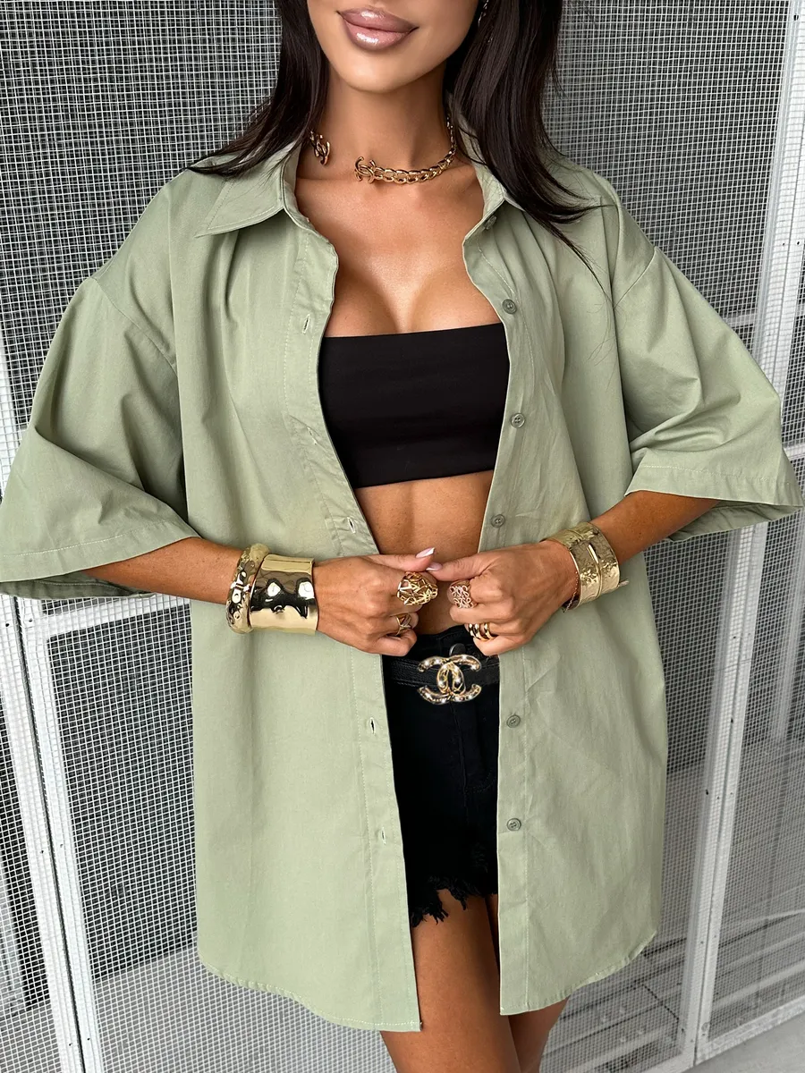 Рубашка оверсайз удлиненная