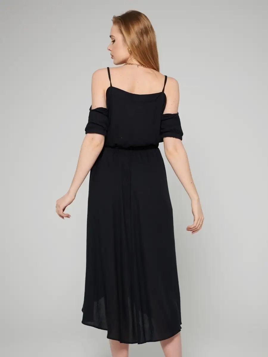 Черное платье летнее нарядное