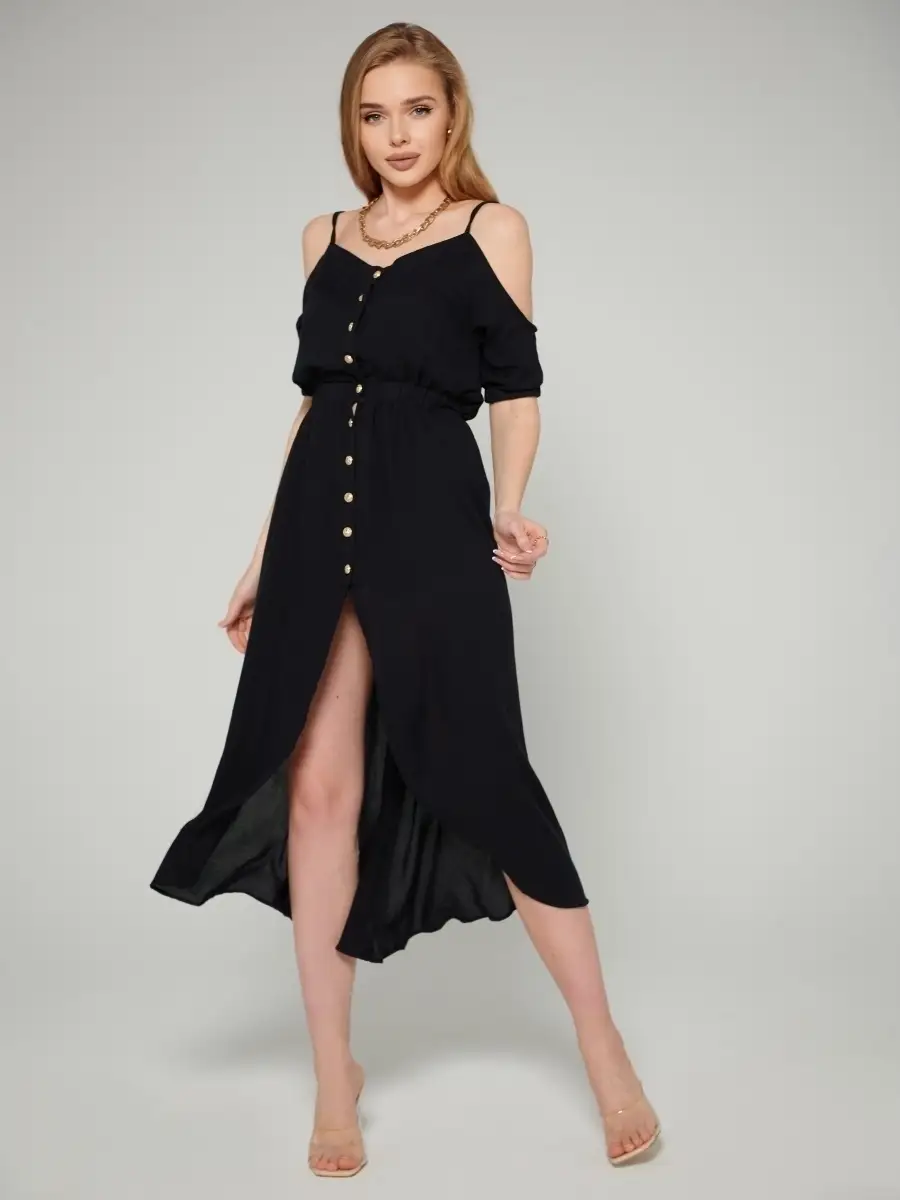 Черное платье летнее нарядное