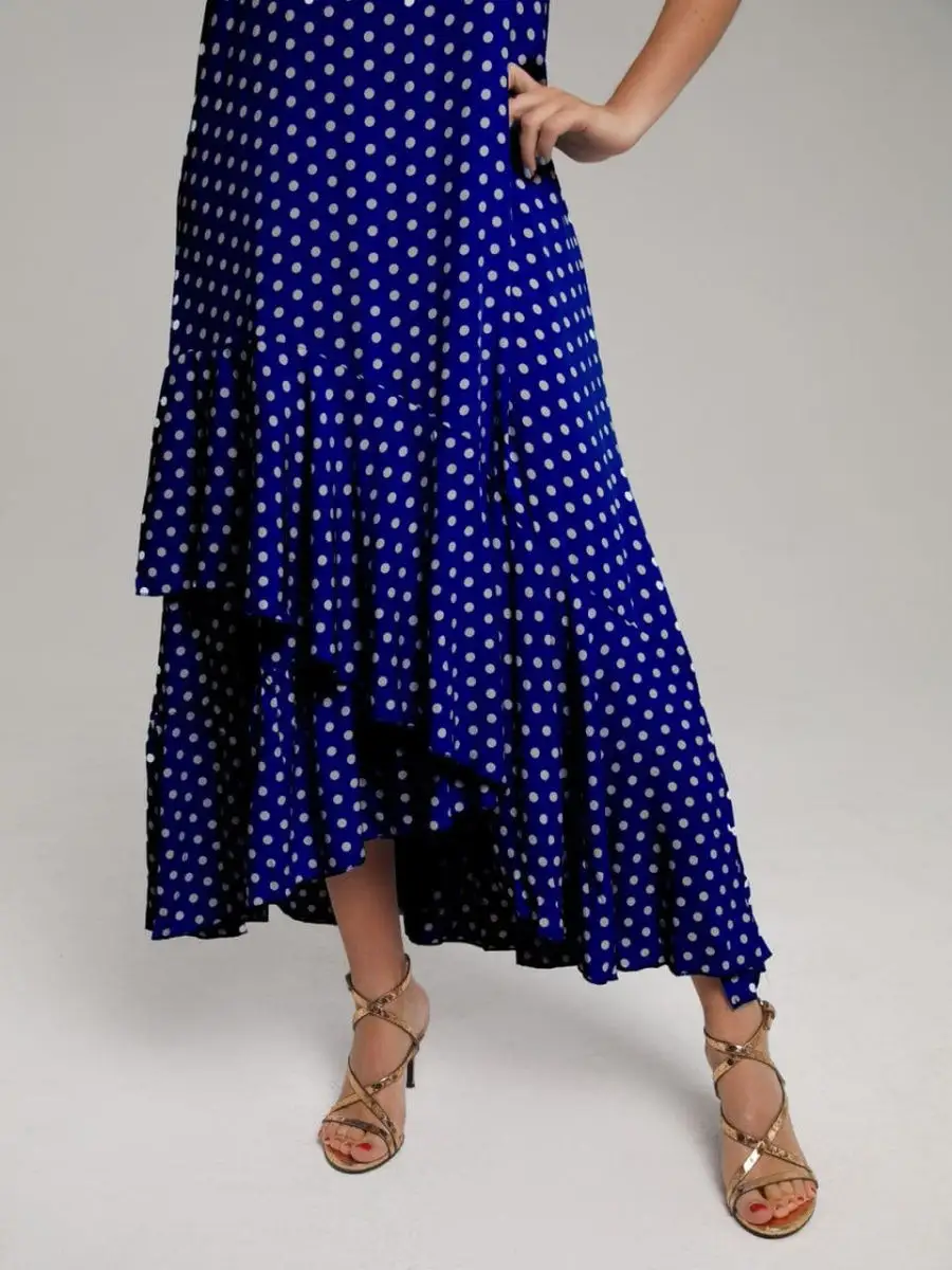 Синее платье женское сарафан летнее