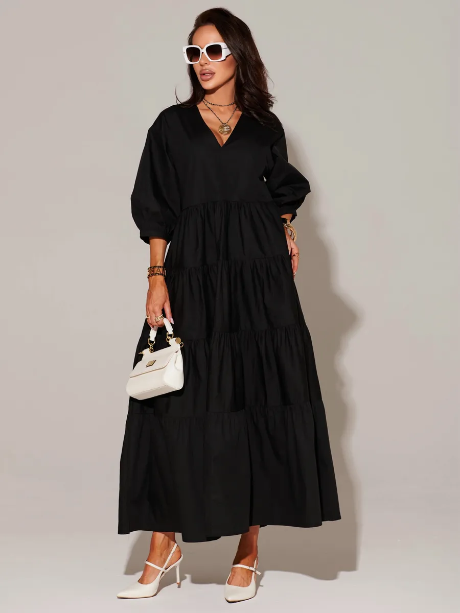 Черное платье длинное больших размеров