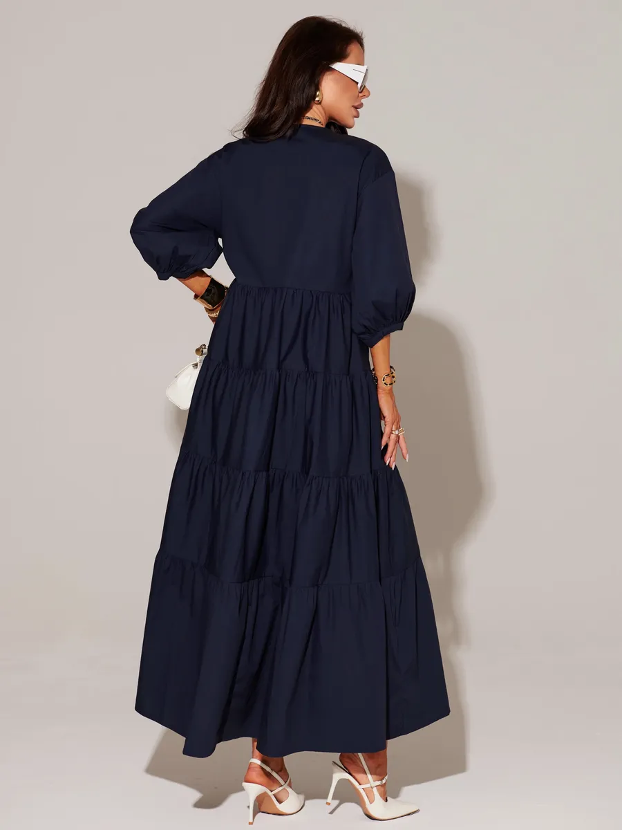 Темно-синее платье длинное больших размеров