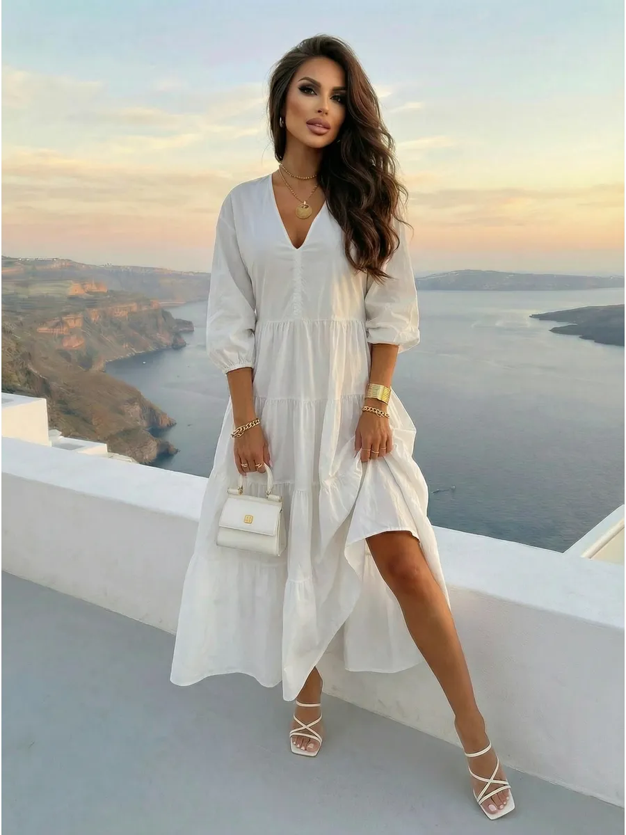 Белое платье длинное больших размеров