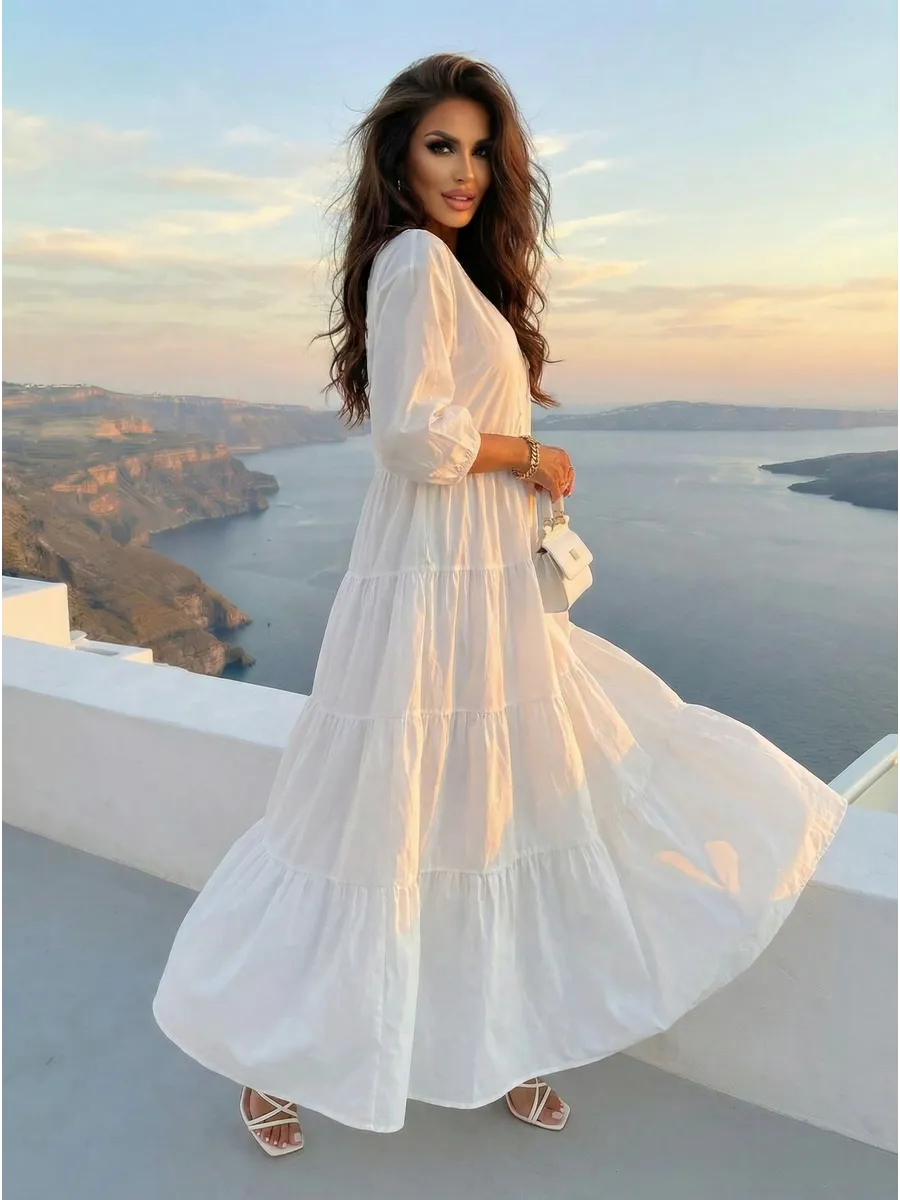 Белое платье длинное больших размеров